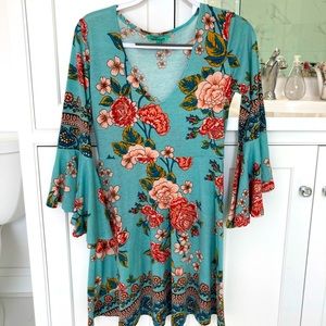 Flowered patterned dress